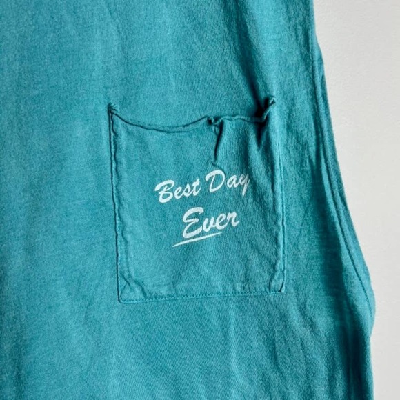 good hYOUman. | Best Day Ever Riley Pocket Tank | Peacock Teal - Picture 3 of 6